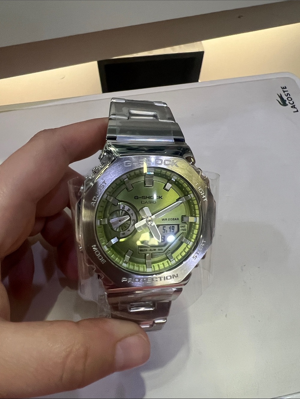 Casio G-Shock Stainless Steel Case Green Dial Men's Watch
